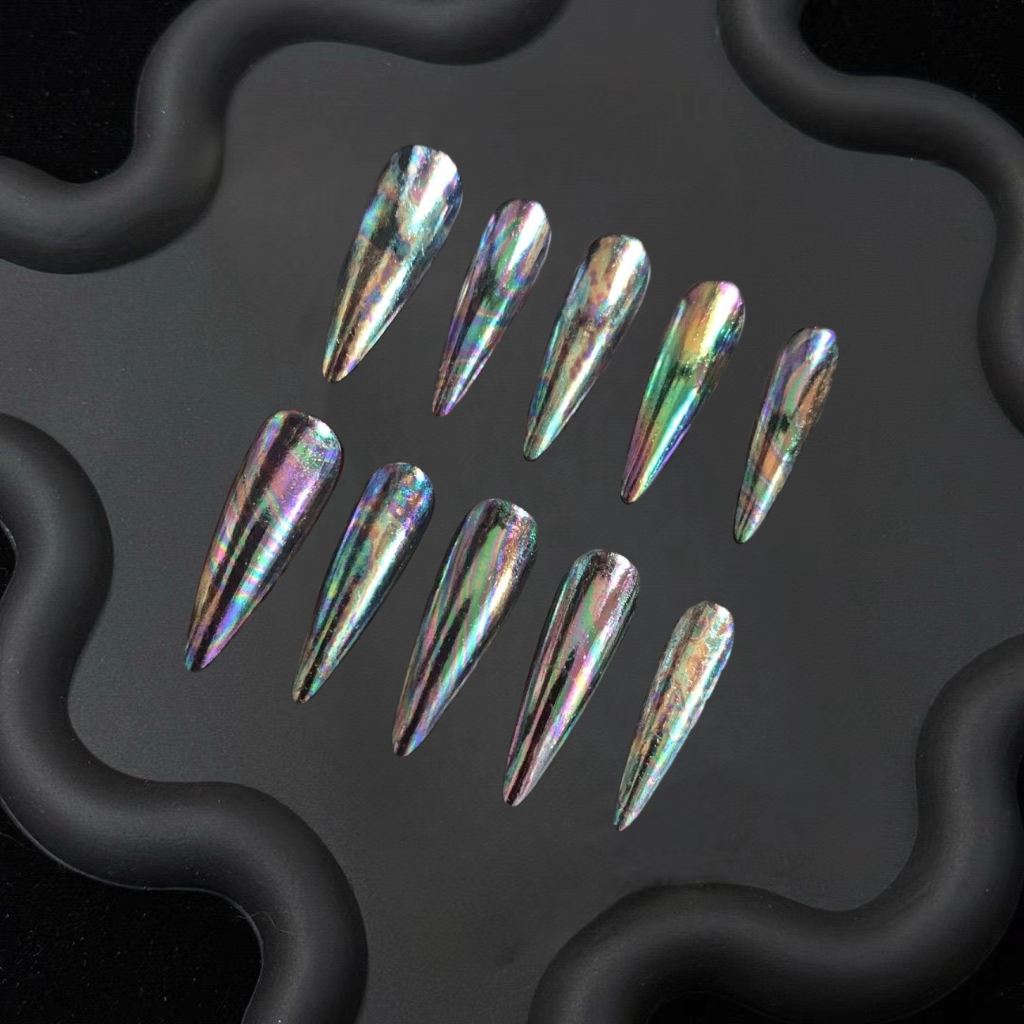 Super Buling Laser Nail Art Wearable Nails Hot Girls Must Have Reusable Nail Art