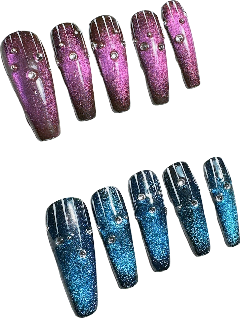 Starry Starry River Mandarin Dream Cat Eye Nail Art