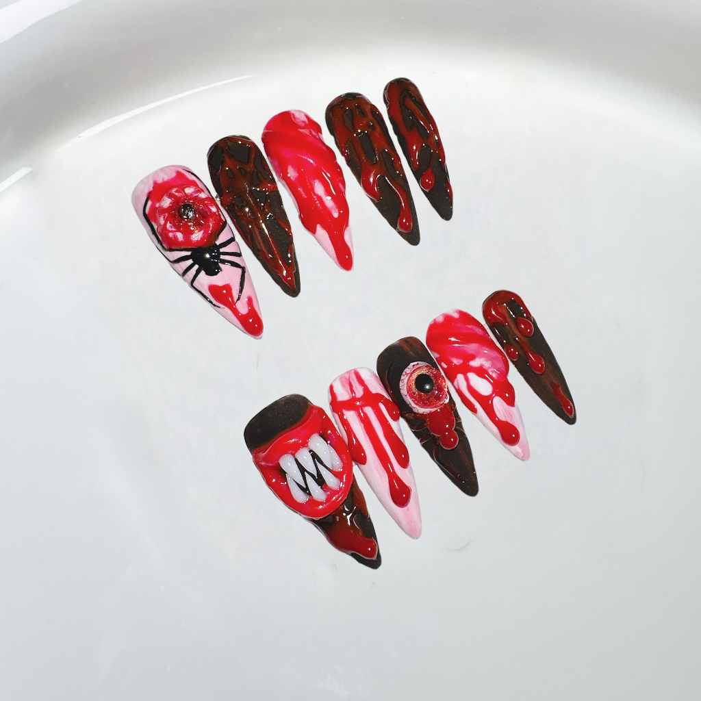 Eat Your Eyeballs Personalized Halloween Wear Nail Art