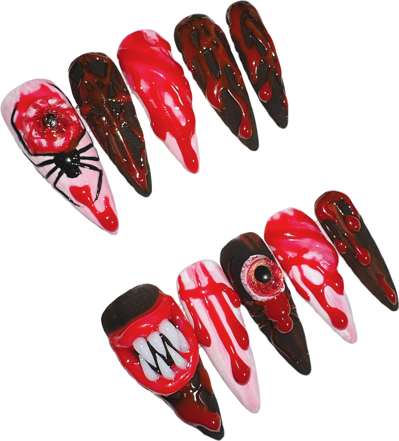 Eat Your Eyeballs Personalized Halloween Wear Nail Art